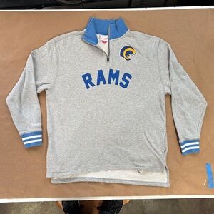 LA Rams throwback 1/4 zip sweatshirt from Mitchell and Ness